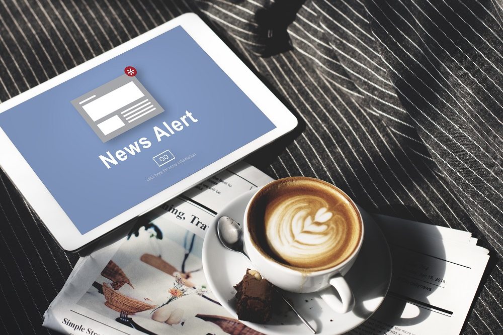 News Alert Announcement Broadcast Article Concept